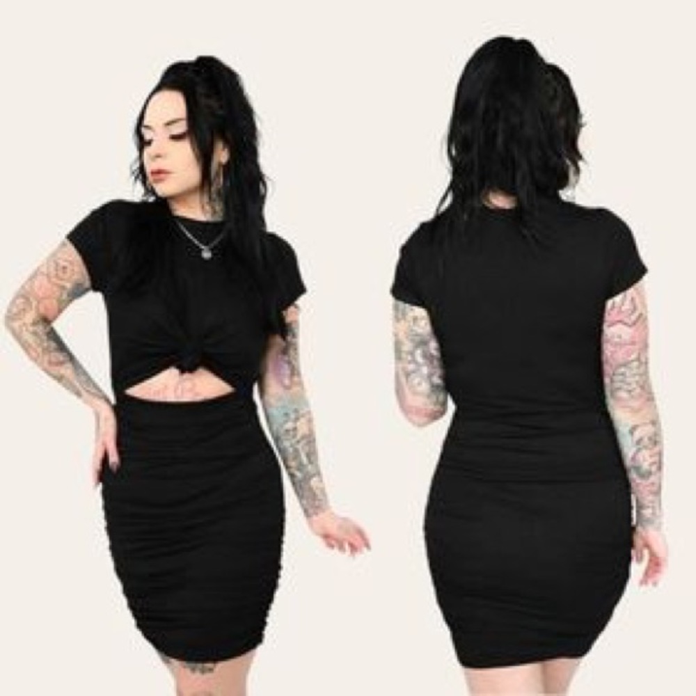 FOXBLOOD **NWOT MEDIUM** Tie Me Up Bodycon Mini Dress